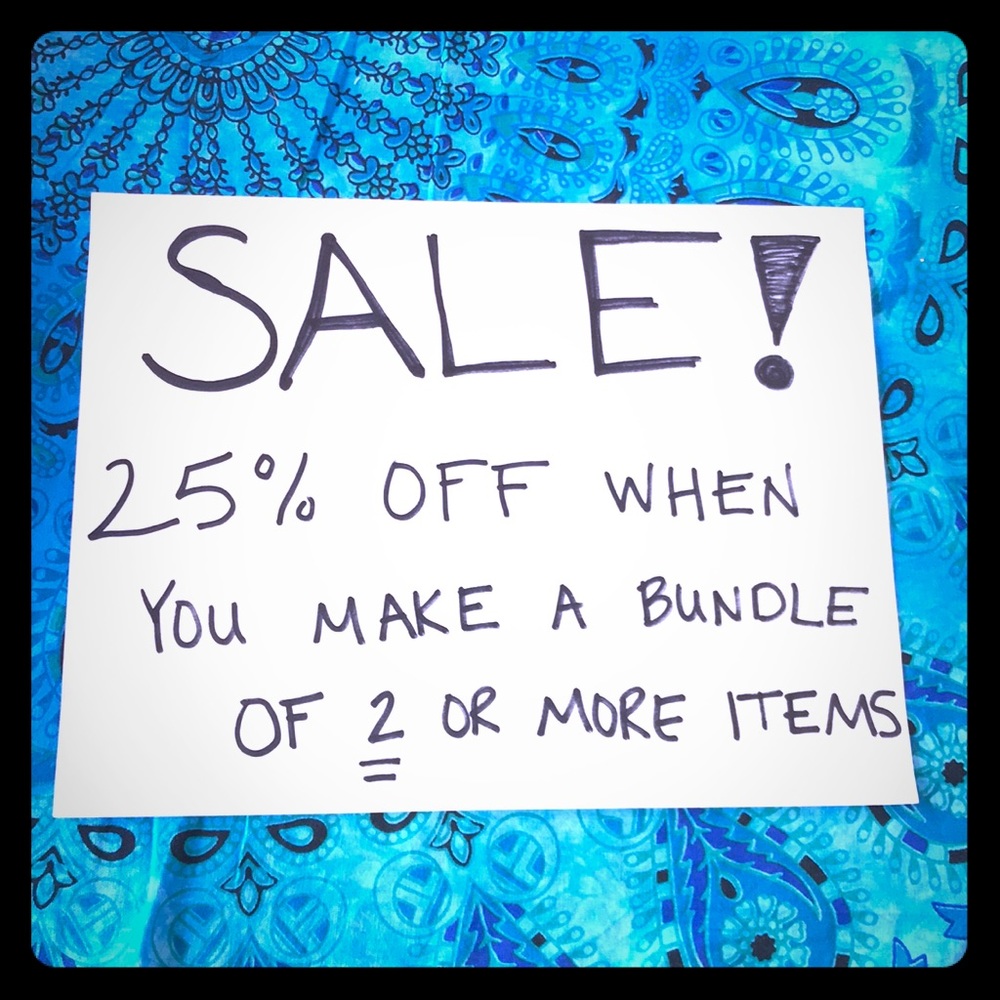 Sale!! 25% OFF WHEN YOU MAKE A BUNDLE OF 2+
